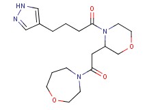 4-({4-[4-(1H-pyrazol-4-yl)butanoyl]-3-morpholinyl}acetyl)-1,4-oxazepane