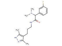 2-(dimethylamino)-N-[3-(3,5-dimethyl-1H-pyrazol-4-yl)propyl]-2-(3-fluorophenyl)acetamide