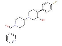 (3S*,4S*)-4-(4-fluorophenyl)-1'-(pyridin-3-ylcarbonyl)-1,4'-bipiperidin-3-ol