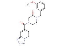 1-(3-methoxybenzyl)-4-(tetrazolo[1,5-a]pyridin-7-ylcarbonyl)-2-piperazinone