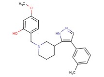5-methoxy-2-({3-[4-(3-methylphenyl)-1H-pyrazol-5-yl]-1-piperidinyl}methyl)phenol