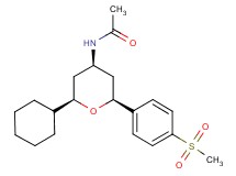 N-{(2R*,4R*,6S*)-2-cyclohexyl-6-[4-(methylsulfonyl)phenyl]tetrahydro-2H-pyran-4-yl}acetamide