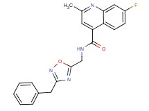 N-[(3-benzyl-1,2,4-oxadiazol-5-yl)methyl]-7-fluoro-2-methyl-4-quinolinecarboxamide