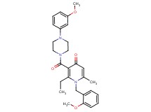 2-ethyl-1-(2-methoxybenzyl)-3-{[4-(3-methoxyphenyl)-1-piperazinyl]carbonyl}-6-methyl-4(1H)-pyridinone