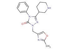 2-[(2-methyl-1,3-oxazol-4-yl)methyl]-4-phenyl-5-(3-piperidinyl)-2,4-dihydro-3H-1,2,4-triazol-3-one hydrochloride