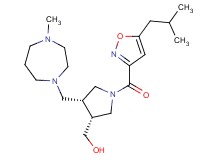 {(3R*,4R*)-1-[(5-isobutylisoxazol-3-yl)carbonyl]-4-[(4-methyl-1,4-diazepan-1-yl)methyl]pyrrolidin-3-yl}methanol