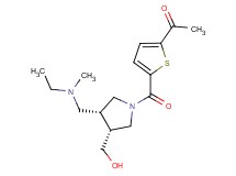 1-(5-{[(3R*,4R*)-3-{[ethyl(methyl)amino]methyl}-4-(hydroxymethyl)pyrrolidin-1-yl]carbonyl}-2-thienyl)ethanone