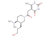 5-{2-[(3R*,4S*)-4-(dimethylamino)-3-(3-hydroxypropyl)piperidin-1-yl]-2-oxoethyl}-6-methylpyrimidine-2,4(1H,3H)-dione