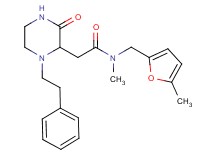 N-methyl-N-[(5-methyl-2-furyl)methyl]-2-[3-oxo-1-(2-phenylethyl)-2-piperazinyl]acetamide