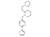 2-(2-furyl)-5-({2-[2-(1-pyrrolidinyl)ethyl]-1-piperidinyl}methyl)pyrimidine
