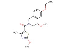 N-(4-ethoxybenzyl)-2-methoxy-N-(2-methoxyethyl)-4-methyl-1,3-thiazole-5-carboxamide