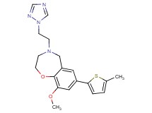 9-methoxy-7-(5-methyl-2-thienyl)-4-[2-(1H-1,2,4-triazol-1-yl)ethyl]-2,3,4,5-tetrahydro-1,4-benzoxazepine