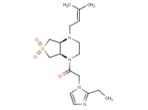(4aS*,7aR*)-1-[(2-ethyl-1H-imidazol-1-yl)acetyl]-4-(3-methyl-2-buten-1-yl)octahydrothieno[3,4-b]pyrazine 6,6-dioxide