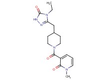 3-({4-[(4-ethyl-5-oxo-4,5-dihydro-1H-1,2,4-triazol-3-yl)methyl]-1-piperidinyl}carbonyl)-1-methyl-2(1H)-pyridinone