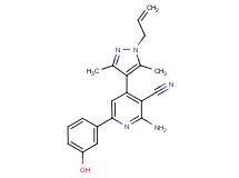 4-(1-allyl-3,5-dimethyl-1H-pyrazol-4-yl)-2-amino-6-(3-hydroxyphenyl)nicotinonitrile