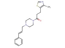 1-[3-(4-methyl-1,3-thiazol-5-yl)propanoyl]-4-[(2E)-3-phenyl-2-propen-1-yl]piperazine