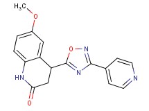 6-methoxy-4-[3-(4-pyridinyl)-1,2,4-oxadiazol-5-yl]-3,4-dihydro-2(1H)-quinolinone