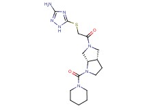 5-({2-oxo-2-[(3aS,6aS)-1-(piperidin-1-ylcarbonyl)hexahydropyrrolo[3,4-b]pyrrol-5(1H)-yl]ethyl}thio)-1H-1,2,4-triazol-3-amine