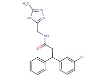 3-(3-chlorophenyl)-N-[(5-methyl-4H-1,2,4-triazol-3-yl)methyl]-3-phenylpropanamide