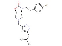(3aS*,6aR*)-3-[2-(4-fluorophenyl)ethyl]-5-[(5-isobutyl-1H-pyrazol-3-yl)methyl]hexahydro-2H-pyrrolo[3,4-d][1,3]oxazol-2-one