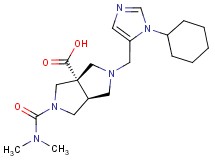 (3aS*,6aS*)-2-[(1-cyclohexyl-1H-imidazol-5-yl)methyl]-5-[(dimethylamino)carbonyl]hexahydropyrrolo[3,4-c]pyrrole-3a(1H)-carboxylic acid