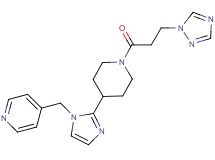 4-[(2-{1-[3-(1H-1,2,4-triazol-1-yl)propanoyl]-4-piperidinyl}-1H-imidazol-1-yl)methyl]pyridine
