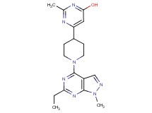 6-[1-(6-ethyl-1-methyl-1H-pyrazolo[3,4-d]pyrimidin-4-yl)-4-piperidinyl]-2-methyl-4-pyrimidinol