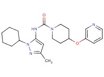 N-(1-cyclohexyl-3-methyl-1H-pyrazol-5-yl)-4-(pyridin-3-yloxy)piperidine-1-carboxamide