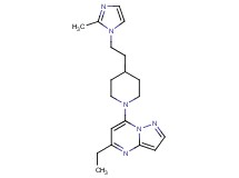 5-ethyl-7-{4-[2-(2-methyl-1H-imidazol-1-yl)ethyl]-1-piperidinyl}pyrazolo[1,5-a]pyrimidine