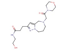 N-(2-hydroxyethyl)-3-{5-[2-(4-morpholinyl)-2-oxoethyl]-5,6,7,8-tetrahydro-4H-pyrazolo[1,5-a][1,4]diazepin-2-yl}propanamide