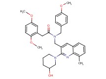 2-(2,5-dimethoxyphenyl)-N-{[2-(3-hydroxy-1-piperidinyl)-8-methyl-3-quinolinyl]methyl}-N-(4-methoxybenzyl)acetamide