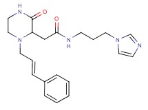 N-[3-(1H-imidazol-1-yl)propyl]-2-{3-oxo-1-[(2E)-3-phenyl-2-propen-1-yl]-2-piperazinyl}acetamide