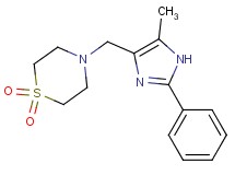 4-[(5-methyl-2-phenyl-1H-imidazol-4-yl)methyl]thiomorpholine 1,1-dioxide trifluoroacetate
