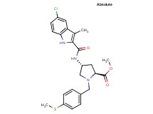 methyl (4R)-4-{[(5-chloro-3-methyl-1H-indol-2-yl)carbonyl]amino}-1-[4-(methylthio)benzyl]-L-prolinate