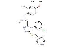 ({4-(3-chlorophenyl)-5-[(4-pyridinylmethyl)thio]-4H-1,2,4-triazol-3-yl}methyl)(4-methoxy-2,3-dimethylbenzyl)methylamine