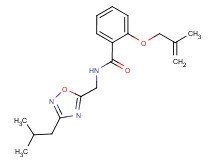 N-[(3-isobutyl-1,2,4-oxadiazol-5-yl)methyl]-2-[(2-methylprop-2-en-1-yl)oxy]benzamide