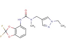 N'-(2,2-difluoro-1,3-benzodioxol-4-yl)-N-[(1-ethyl-1H-pyrazol-4-yl)methyl]-N-methylurea