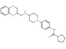 N-(4-{4-[(2,3-dihydro-1,4-benzodioxin-2-ylmethyl)amino]-1-piperidinyl}phenyl)cyclopentanecarboxamide
