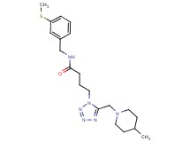4-{5-[(4-methyl-1-piperidinyl)methyl]-1H-tetrazol-1-yl}-N-[3-(methylthio)benzyl]butanamide