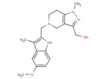 {5-[(5-methoxy-3-methyl-1H-indol-2-yl)methyl]-1-methyl-4,5,6,7-tetrahydro-1H-pyrazolo[4,3-c]pyridin-3-yl}methanol