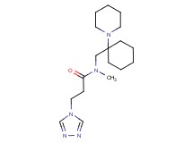 N-methyl-N-{[1-(1-piperidinyl)cyclohexyl]methyl}-3-(4H-1,2,4-triazol-4-yl)propanamide
