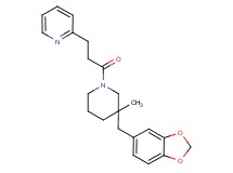 2-{3-[3-(1,3-benzodioxol-5-ylmethyl)-3-methylpiperidin-1-yl]-3-oxopropyl}pyridine