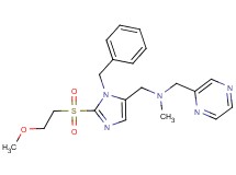 ({1-benzyl-2-[(2-methoxyethyl)sulfonyl]-1H-imidazol-5-yl}methyl)methyl(2-pyrazinylmethyl)amine