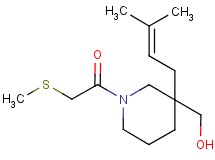 {3-(3-methyl-2-buten-1-yl)-1-[(methylthio)acetyl]-3-piperidinyl}methanol