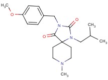 1-isobutyl-3-(4-methoxybenzyl)-8-methyl-1,3,8-triazaspiro[4.5]decane-2,4-dione