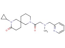 2-cyclopropyl-8-[N-methyl-N-(2-pyridinylmethyl)glycyl]-2,8-diazaspiro[5.5]undecan-3-one