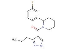 2-(3-fluorophenyl)-1-[(3-propyl-1H-pyrazol-4-yl)carbonyl]piperidine