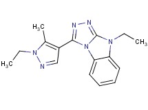 9-ethyl-3-(1-ethyl-5-methyl-1H-pyrazol-4-yl)-9H-[1,2,4]triazolo[4,3-a]benzimidazole