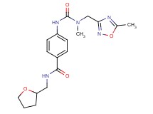 4-[({methyl[(5-methyl-1,2,4-oxadiazol-3-yl)methyl]amino}carbonyl)amino]-N-(tetrahydrofuran-2-ylmethyl)benzamide