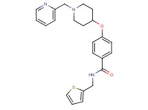 4-{[1-(2-pyridinylmethyl)-4-piperidinyl]oxy}-N-(2-thienylmethyl)benzamide